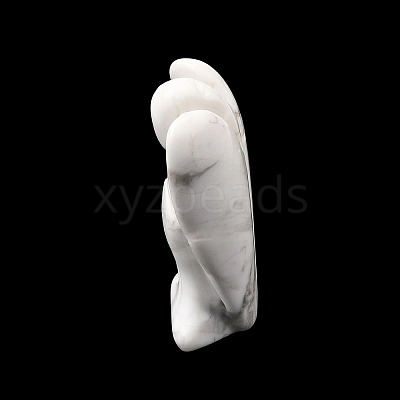 Natural Howlite Angel Figurine DJEW-N006-01A-12-1