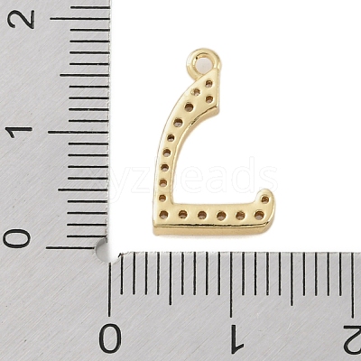 Rack Plating Brass Micro Pave Clear Cubic Zirconia Pendants KK-A224-03K-G-1