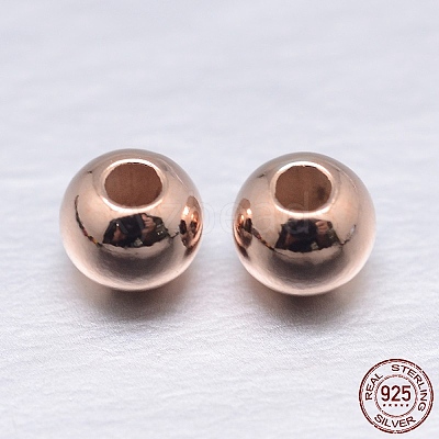 Round 925 Sterling Silver Spacer Beads X-STER-M103-04-2mm-RG-1