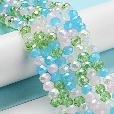 Glass Beads Strands EGLA-A034-M6mm-50-1
