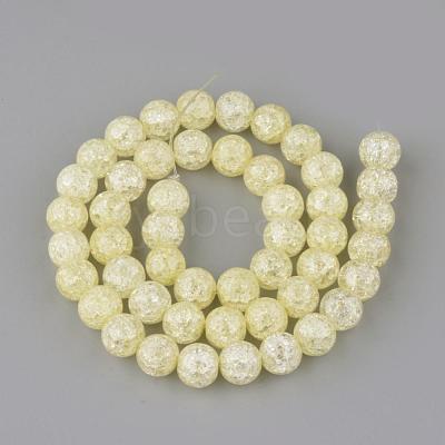 Synthetic Crackle Quartz Beads Strands GLAA-S134-6mm-06-1