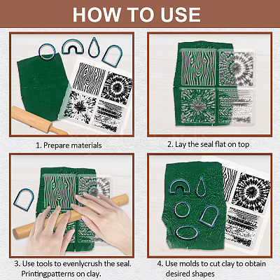 Silicone Clay Texture Mat AJEW-WH0447-051-1