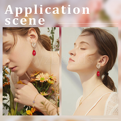 10Pcs Brass Stud Earring Findings KK-BBC0009-25-1