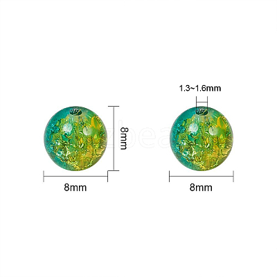 Round Transparent Crackle Glass Beads CCG-X0006-B-WH-1