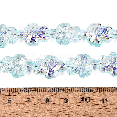 Electroplate Transparent Glass Beads Strands EGLA-N055-04A-02-1