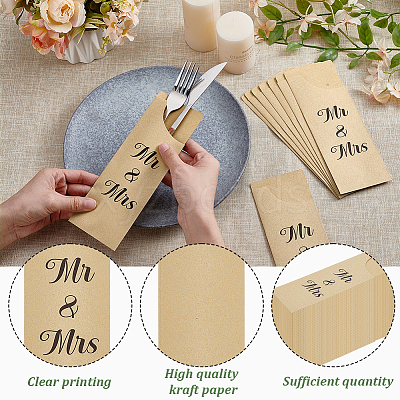 Kraft Paper Cutlery Bag AJEW-WH0609-564-1