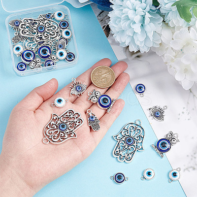 Evil Eye Jewelry Making Finding Kit FIND-PH0008-04-1