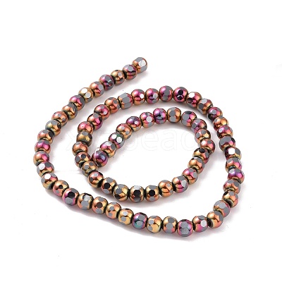 Electroplated Non-magnetic Synthetic Hematite Beads Strands G-G862-02F-1