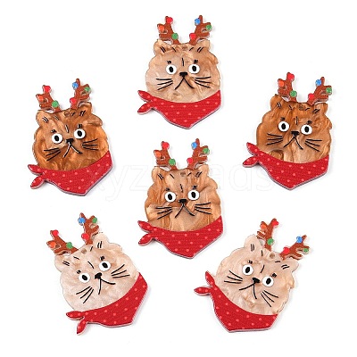 Christmas Theme Printing Acrylic Pendants BACR-N002-01K-1