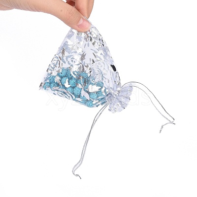 Rose Printed Organza Bags X-OP-R021-10x12-03-1