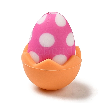 Easter Eggshell Food Grade Eco-Friendly Silicone Focal Beads SIL-Q022-06D-1