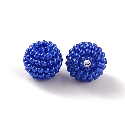 Opaque Resin Beads RESI-WH0021-51B-1