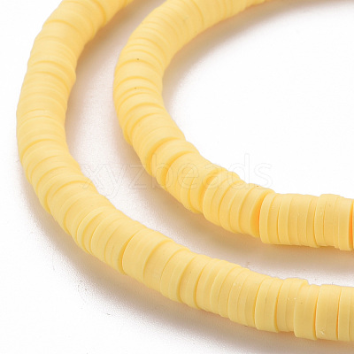 Handmade Polymer Clay Bead Strands X-CLAY-T002-6mm-56-1