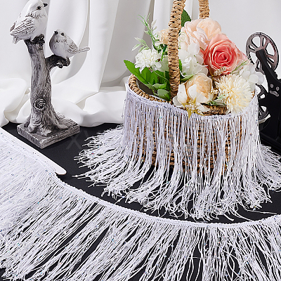 5M Sparkle Polyester Tassel Lace Trim OCOR-OC0001-38A-1