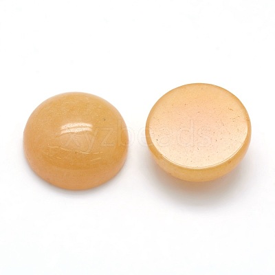 Natural Yellow Aventurine Cabochons X-G-P393-R36-10MM-1
