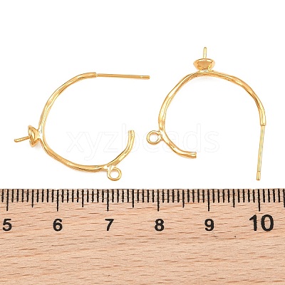 Brass Stud Earring Findings KK-CBA866A-11G-1