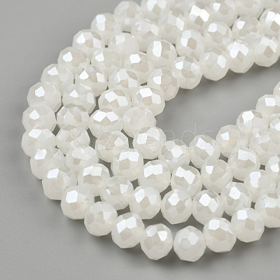 Electroplate Glass Beads Strands EGLA-A034-J8mm-A08-1
