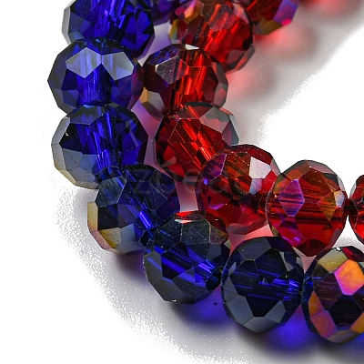 Electroplate Transparent Glass Beads Strands EGLA-A034-T6mm-G-1
