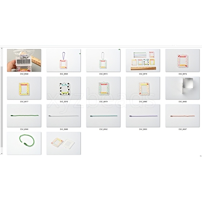5Pcs 5 Colors Acrylic Photocard Sleeve Pendant Decoration DIY-FS0004-93-1