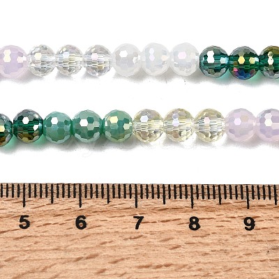 Electroplate Glass Beads Strands EGLA-D300-06-6mm-19-1