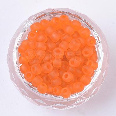 12/0 Frosted Round Glass Seed Beads X-SEED-A008-2mm-M9-1