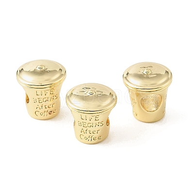 Brass European Beads KK-CBA9CBD-19G-1