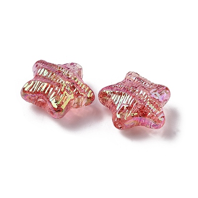 UV Plating Transparent Acrylic Beads OACR-G051-01A-1