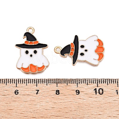Halloween Theme Alloy Enamel Pendants ENAM-T020-07F-1