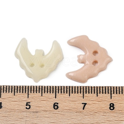 2-Hole Glass Buttons PORC-R010-02-1