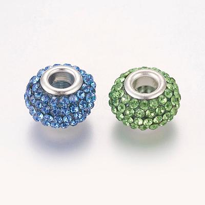 Grade A Rhinestone European Beads CPDL-H001-M-1