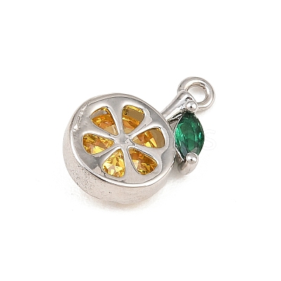 Brass Pave Colorful Cubic Zirconia Pendants CU-CBAFB7D-03A-P-1