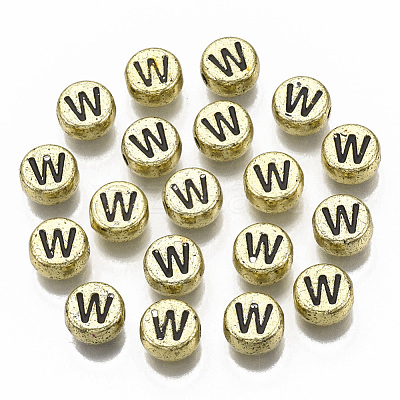 Plating Acrylic Beads X-PACR-CD0001-W-1