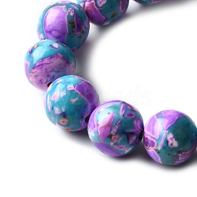 Dyed Natural Magnesite Beads Strands G-L617-D01-8mm-04-1