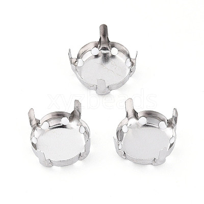 201 Stainless Steel Sew on Prong Settings STAS-T032-01-12mm-P-1