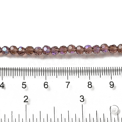Electroplate Transparent Glass Beads Strands EGLA-A035-T4mm-L13-1