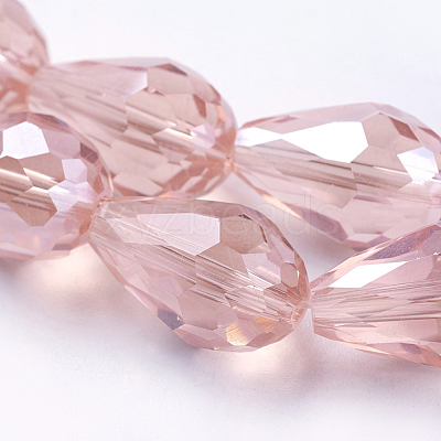 Electroplate Glass Beads Strands EGLA-R008-15x10mm-7-1