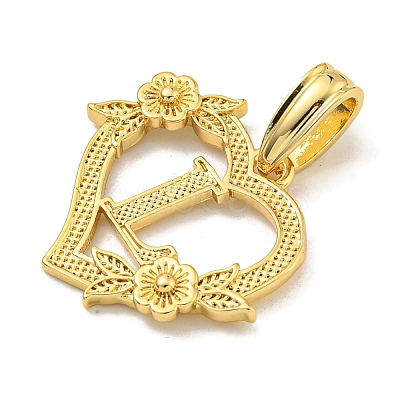 Heart Brass Pendants KK-I714-04G-L-1