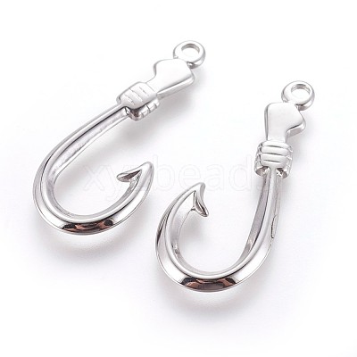 Tarnish Resistant 304 Stainless Steel Hook and S-Hook Clasps STAS-P237-03P-1