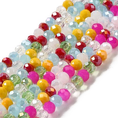 Glass Beads Strands EGLA-A034-M6mm-29-1