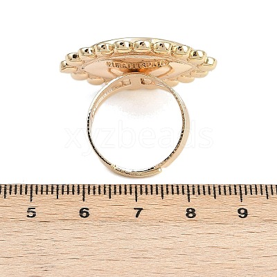 Horse Eye Brass Pad Ring Settings KK-Z122-21G-1