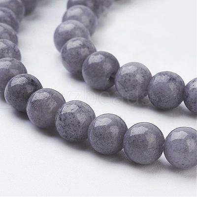 Natural Mashan Jade Round Beads Strands G-D263-6mm-XS29-1