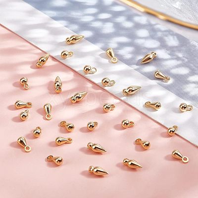 SUPERFINDING 60pcs 3 Style Brass Charms KK-FH0003-27-1