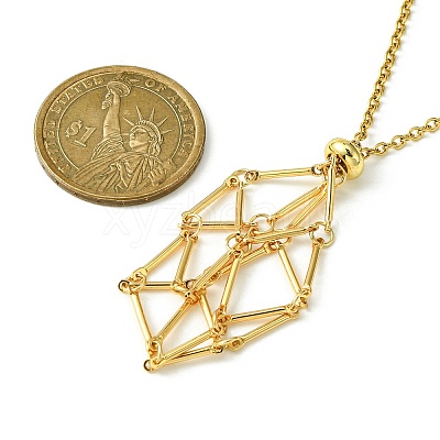 304 Stainless Steel Macrame Pouch Braided Gemstone Holder NJEW-JN04468-08-1