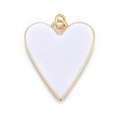 Brass Enamel Pendants X-KK-M205-13G-08-1