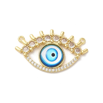 Rack Plating Brass Pave Clear Cubic Zirconia & Glass Pendants KK-G504-23G-03-1