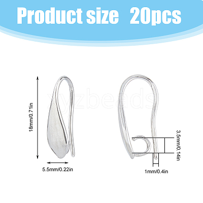 20Pcs Brass Earring Hooks KK-FH0007-17P-1