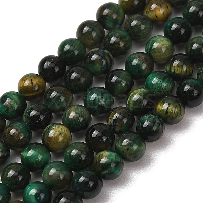 Grade AB Natural Tiger Eye Beads Strands G-B133-A02-6MM-02-1