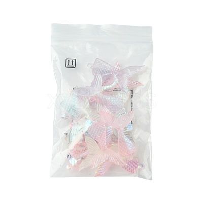 18Pcs Laser Transparent Resin Pendants RESI-FS0001-81-1