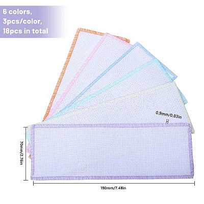 Cotton Cloth Bookmarks for Cross Stitch Making AJEW-WH0166-76-1