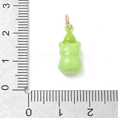 Spray Painted Brass Pendants KK-CBAE20A-01J-G-1